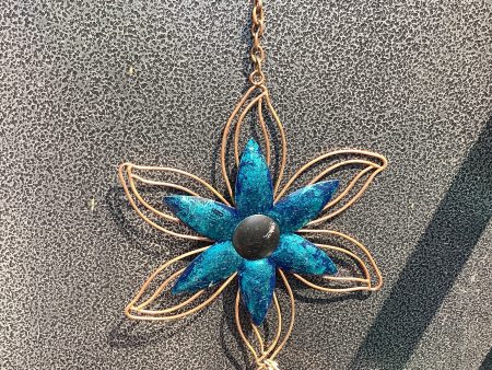 Blue Open Petal Flower Ornament For Discount