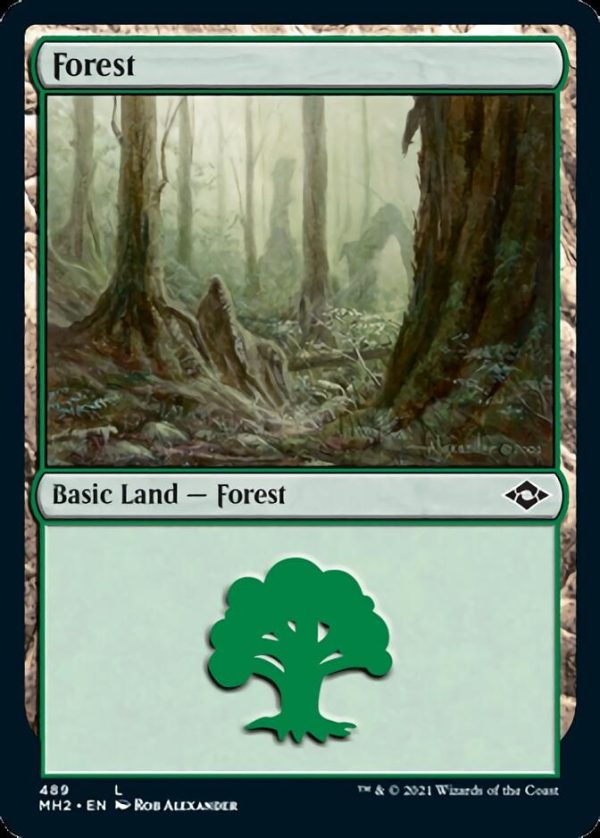 Forest (489) (Foil Etched) [Modern Horizons 2] Discount