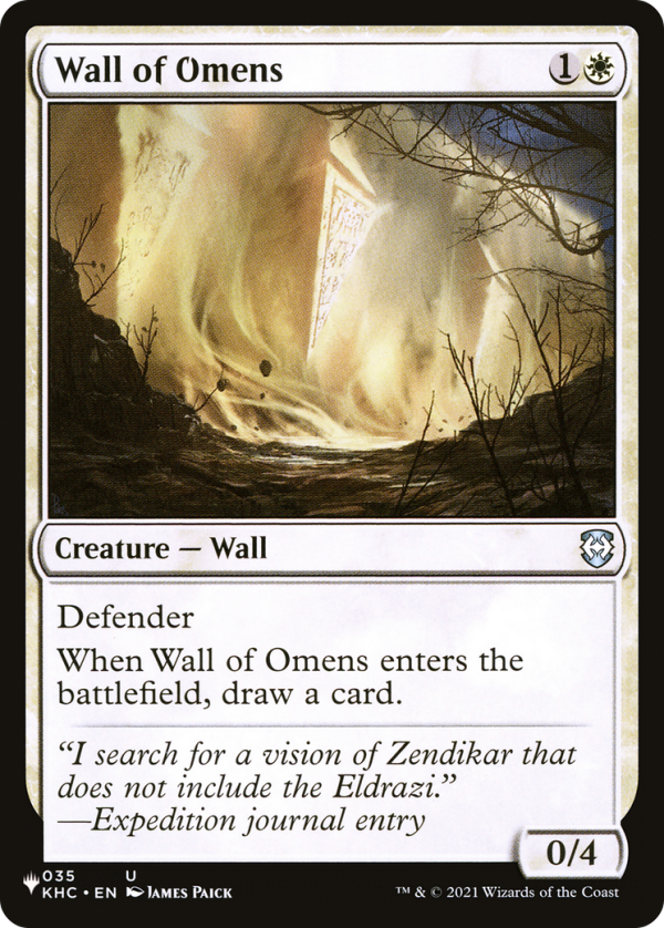 Wall of Omens (KHC) [The List] For Discount