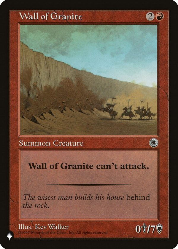 Wall of Granite [The List] Online now