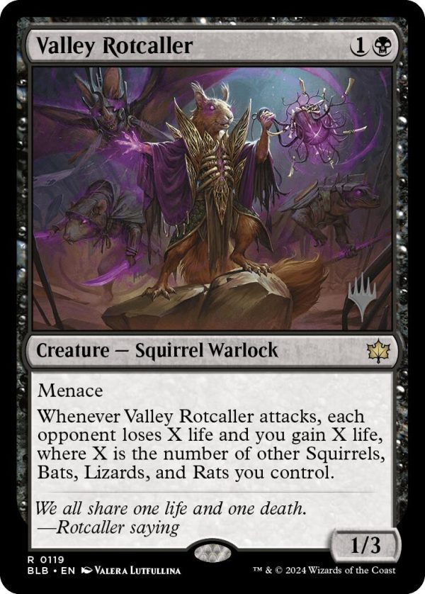 Valley Rotcaller (Promo Pack) [Bloomburrow Promos] Hot on Sale