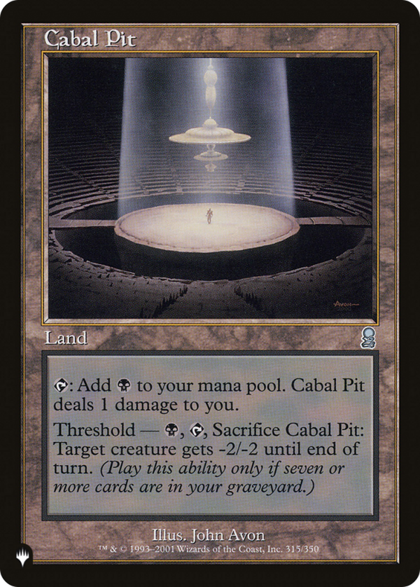 Cabal Pit [The List] For Discount