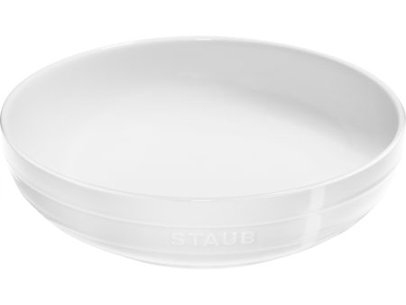 Staub Ceramic 11.5-inch Shallow Serving Bowl - White Fashion