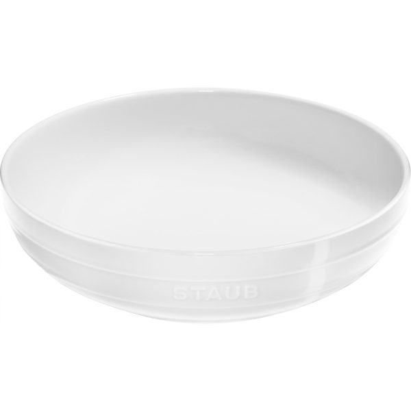 Staub Ceramic 11.5-inch Shallow Serving Bowl - White Fashion