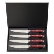 Henckels Forged Accent Set of 4 Steak Knife Set, Red, German Engineered For Sale