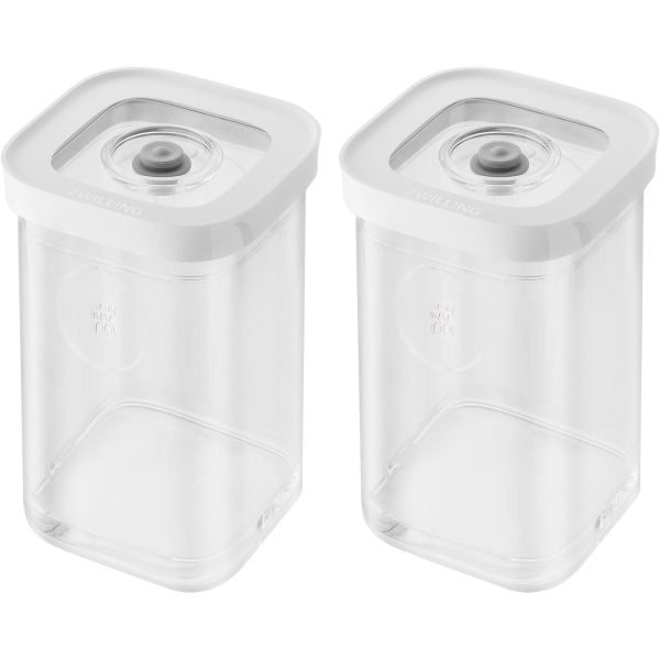 Zwilling Fresh & Save Cube Boxes, Plastic, Airtight Dry Food Storage Container, 2-pc Small Medium Height Cube Set, 2S Container, .87-qt Hot on Sale