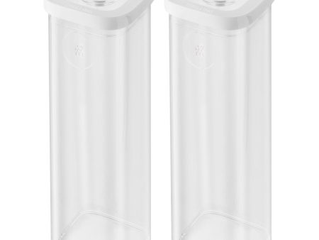 Zwilling Fresh & Save Cube Boxes, Plastic, Airtight Dry Food Storage Container, 2-pc Small X-Tall Cube Set, 4S Container, 1.8-qt Sale