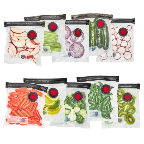 Zwilling Fresh & Save 10-pc Small Vacuum Sealer Bags 1 2 Gallon, Reusable Snack Bags, Meal Prep Online Sale