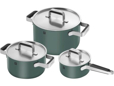 Zwilling Pure 6-pc Stainless Steel Cookware Set, Green Hot on Sale